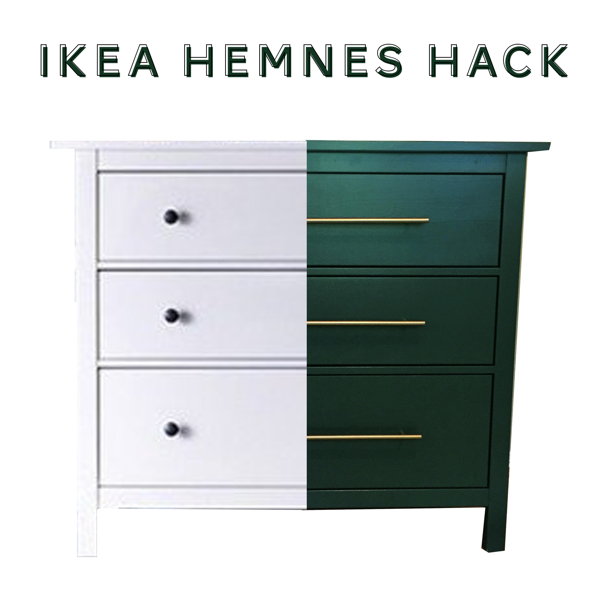 Ikea Hack Forest Green Hemnes Dresser With Brass Pulls Plum