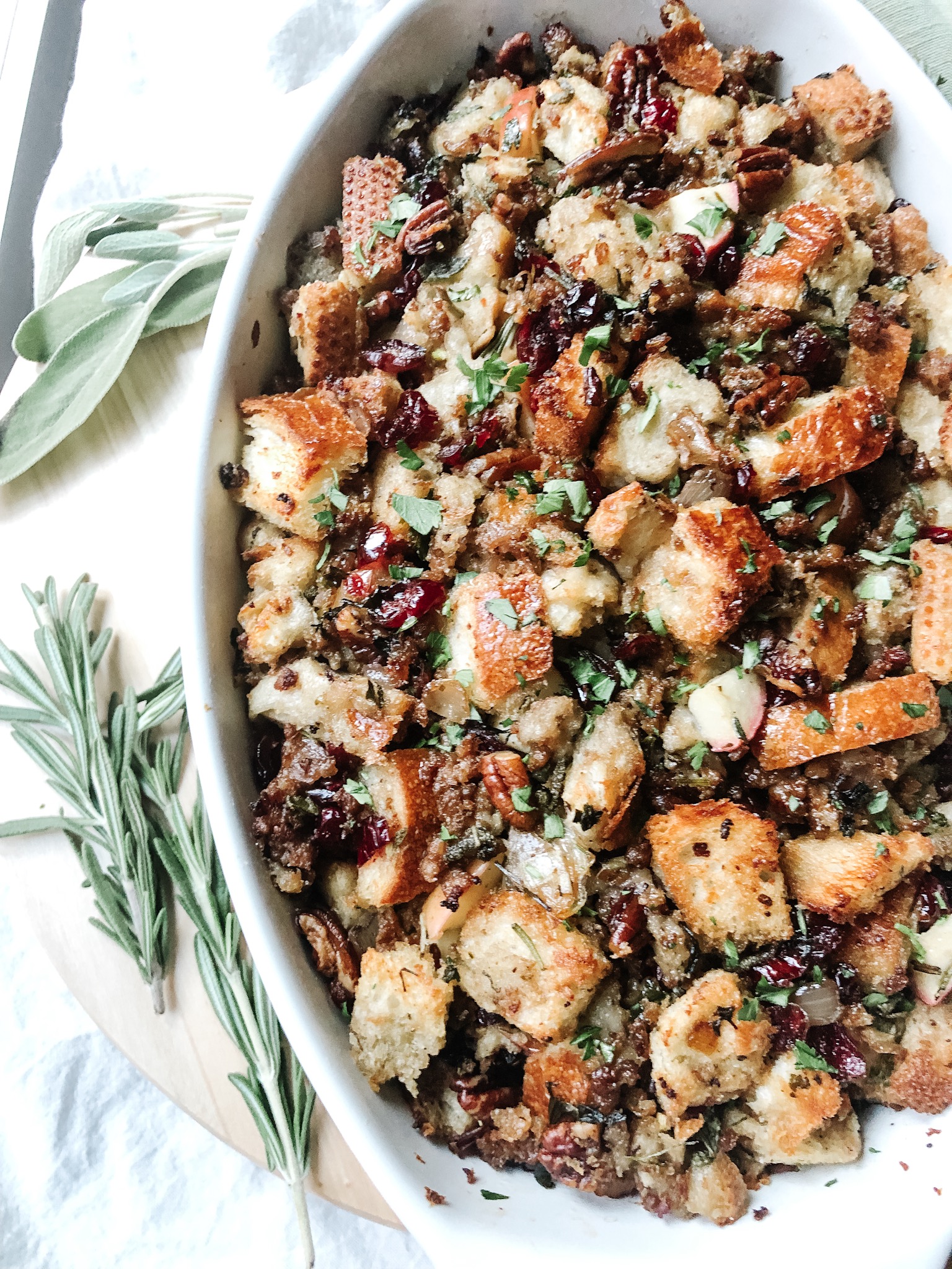 Sausage Apple Cranberry Stuffing - Plum Street Collective