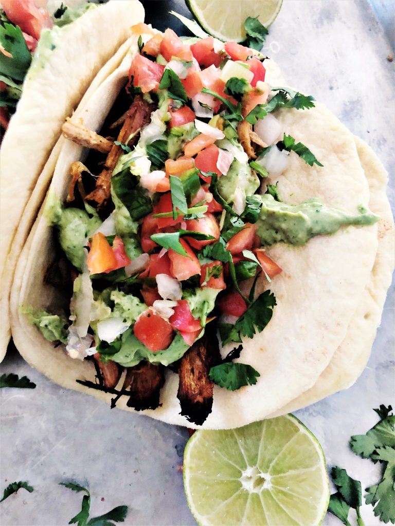 Slow Cooker Pork Carnitas with Avocado Crema Plum Street Collective