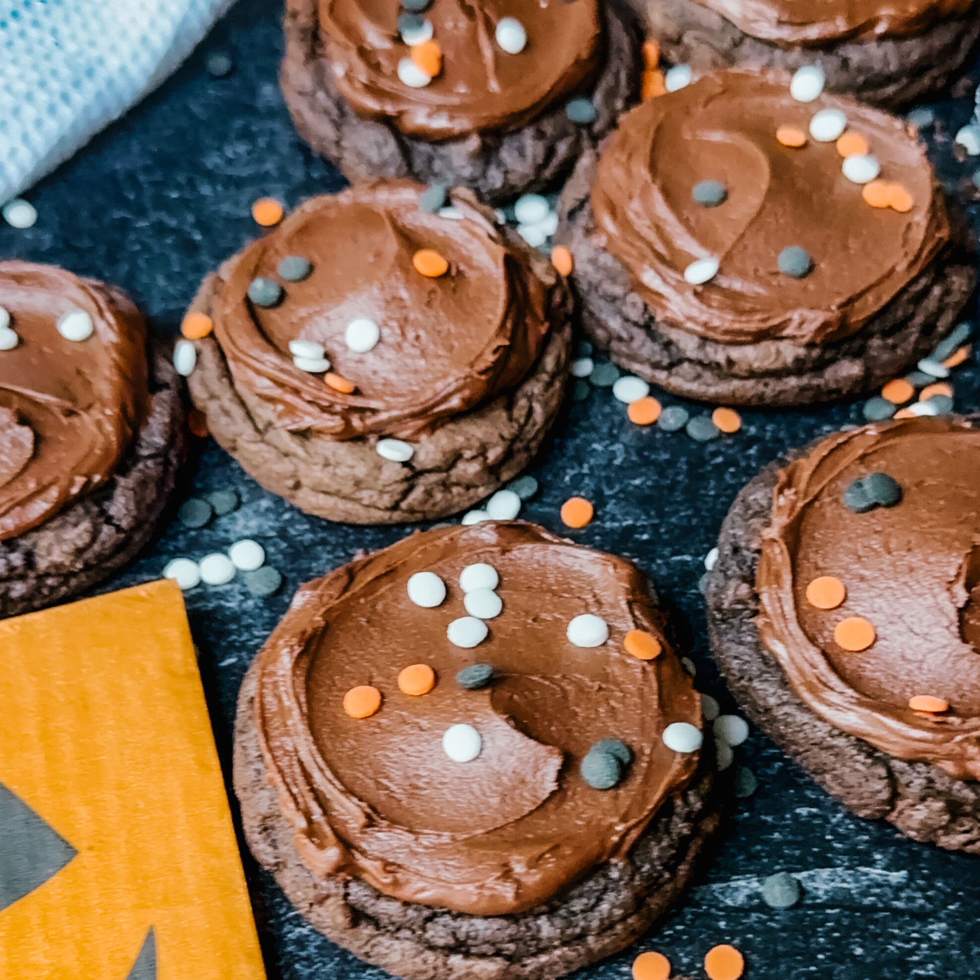 Frosted Double Chocolate Cookies - Plum Street Collective